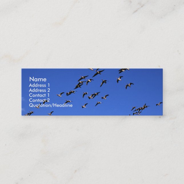 Flight of the Wild Geese | Mini Business Card (Front)