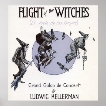 Flight Of The Witches Poster by EndlessVintage at Zazzle
