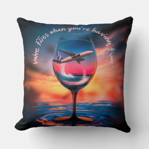 Flight of Tranquility Throw Pillow