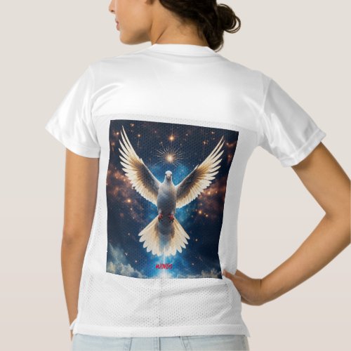 Flight of Whimsy Girls T_Shirt with Flying Bird