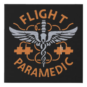 Flight paramedic faux canvas print