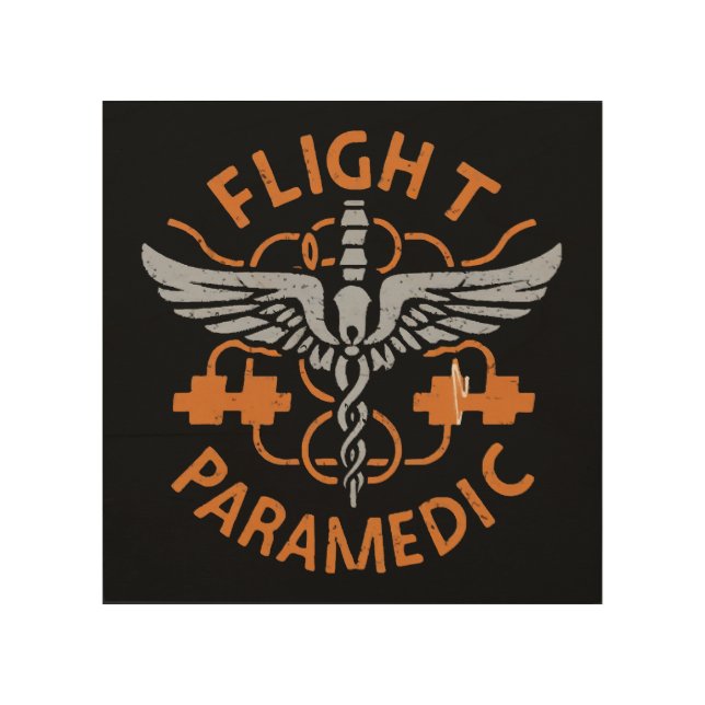 Flight paramedic wood wall art (Front)