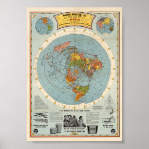 Flight Pattern Map Poster