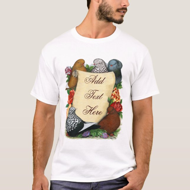Flight Pigeon Scroll T-Shirt (Front)