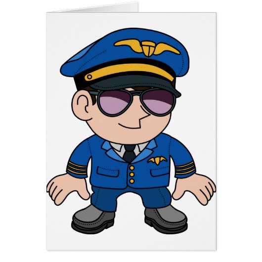 Flight pilot in sunglasses cards (Front)