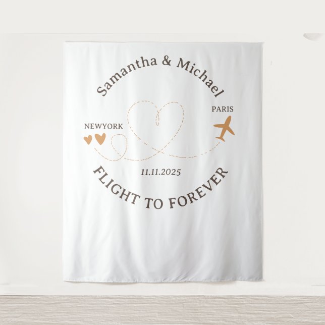 Flight Plane Travelling backdrop Wedding (Front)