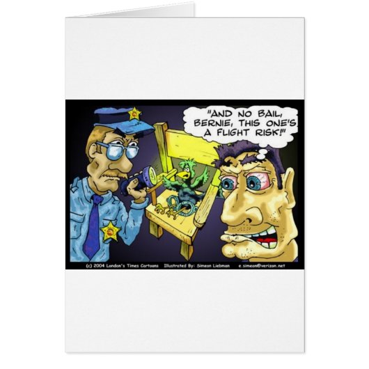 Flight Risk Funny Bird Cartoon Gifts & Tees Cards (Front)