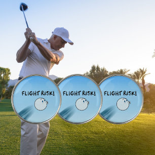 Flight Risk! Funny Golf Ball Flying Through in Air Marker