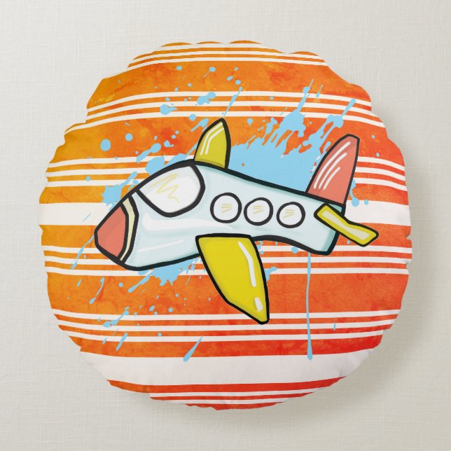 Flight Round Pillow (Front)