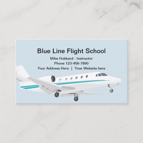 Flight School Instructor Business Card