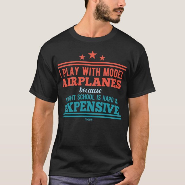 Flight school kit model airplane T-Shirt (Front)