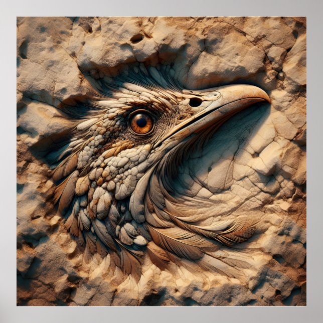 Flight Through the Sands of Time - Abstract Art Poster (Front)
