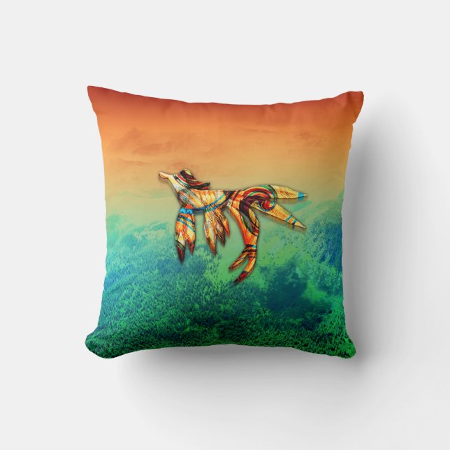 Flight Throw Pillow (Front)