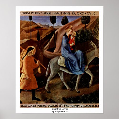 Flight To Egypt By Angelico Fra Poster