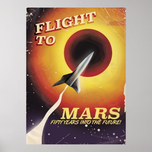 Flight To Mars vintage sci_fi poster