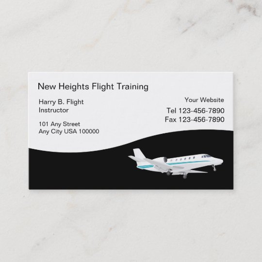 Flight Training Business Cards Zazzle Flight Training Business Cards