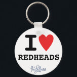 Flightless I Heart Redheads Keychain<br><div class="desc">Love Pen? Love Redheads? Show your love. Inspired by Flightless by Keri Neal. And by BFF's love of redheads.</div>