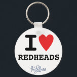 Flightless I Heart Redheads Keychain<br><div class="desc">Love Pen? Love Redheads? Show your love. Inspired by Flightless by Keri Neal. And by BFF's love of redheads.</div>