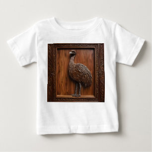 Flightless Wonders: Australian Emu Wood Print, Baby T-Shirt