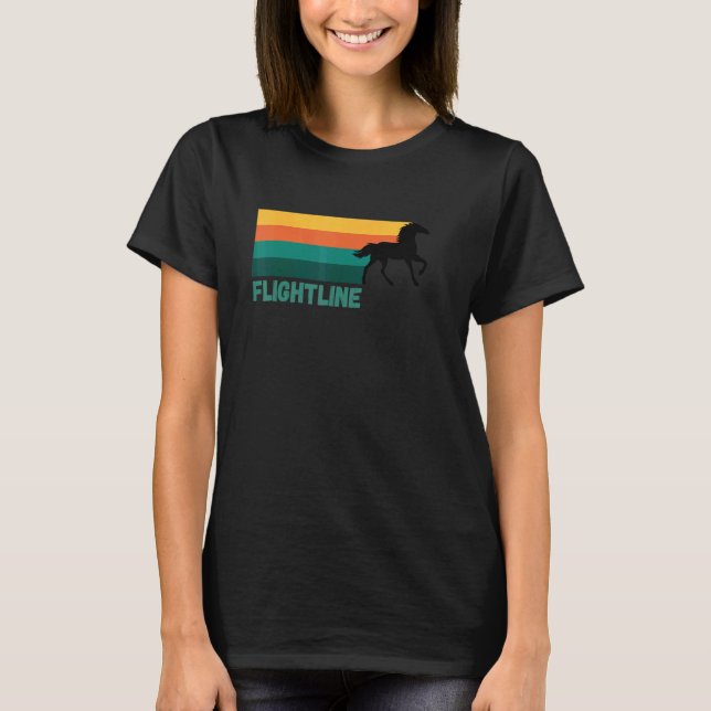 Flightline Black  Thoroughbred Racing  Del Mar  Sa T-Shirt (Front)