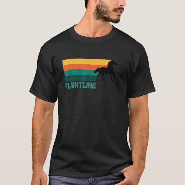 Flightline Black  Thoroughbred Racing  Del Mar  Sa T-Shirt (Front)