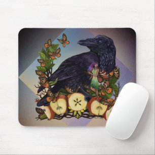 Flights of Fantasy Raven Faery Art Mouse Pad