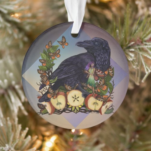 Flights of Fantasy Raven Faery Art Ornament