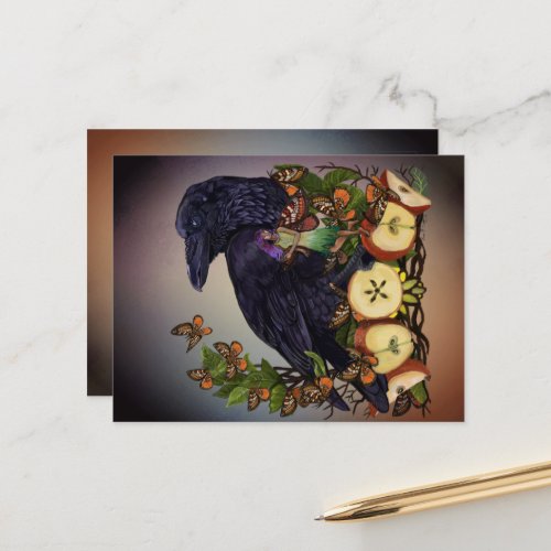 Flights of Fantasy Raven Faery Art Postcard