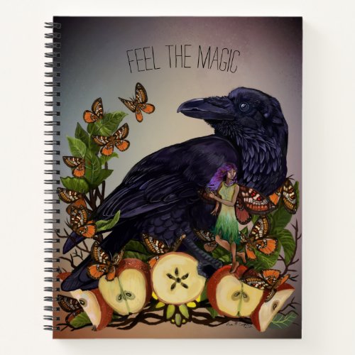 Flights of Fantasy Raven Faery Art sketchbook Notebook