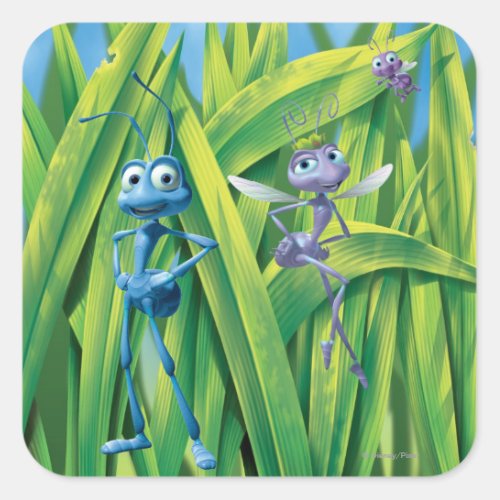 Flik, Dot and Princess Atta Square Sticker