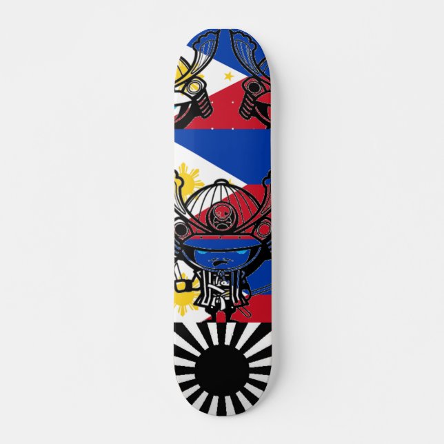 flilipino flag skateboard deck (Front)