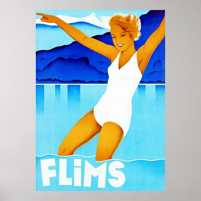 Flims ~ Vintage Swiss Travel Posters