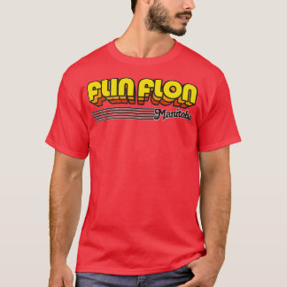 Flin Flon Manitoba Retro Stripes T-Shirt