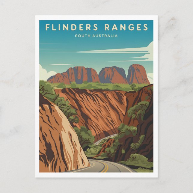 Flinders Ranges South Australia Vintage Postcard (Front)