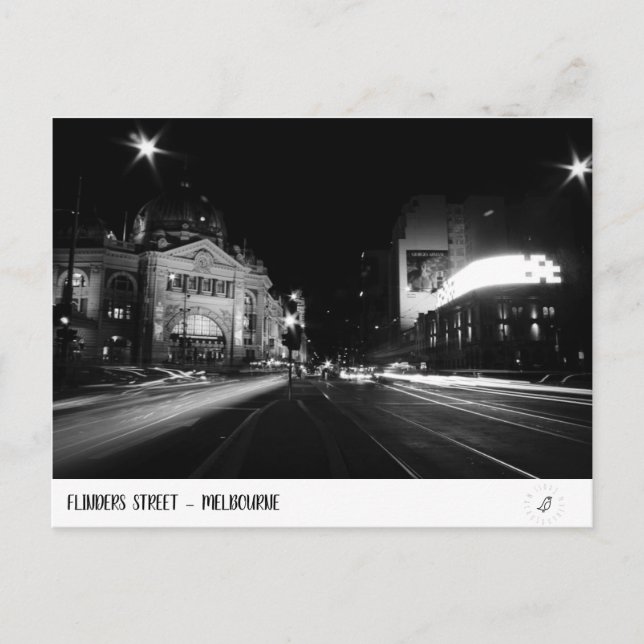 Flinders St - Melbourne Postcard (Front)