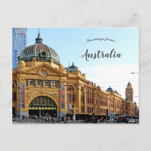 Flinders Street Station Melbourne Australia Postcard