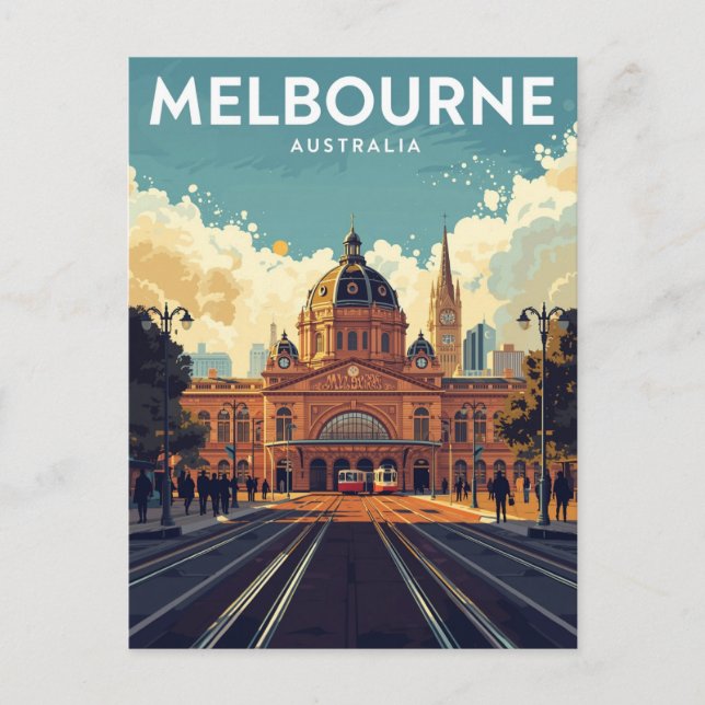 Flinders Street Station Melbourne Postcard (Front)