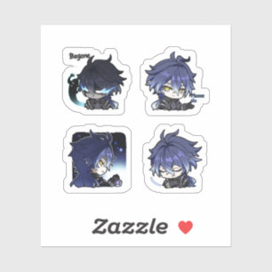 Flins Genshin Impact 4 Pack Sticker Sheet