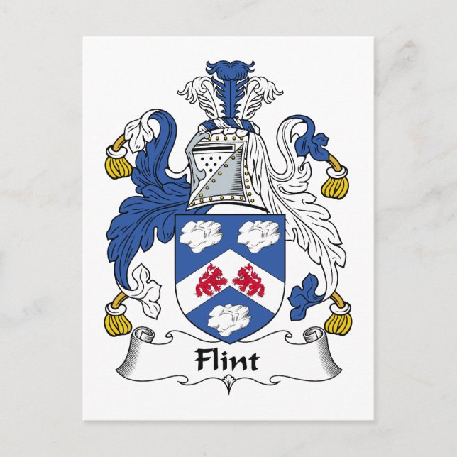 Flint Family Crest Postcard (Front)