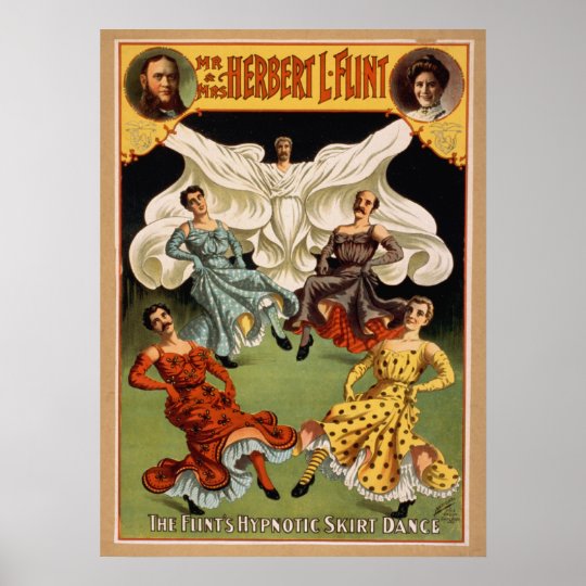 FLINT Magician Hypnosis VAUDEVILLE Poster | Zazzle.com