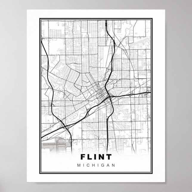 Flint Map Poster (Front)