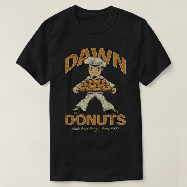 Flint Michigan Dawn Donuts T-Shirt (Design Front)