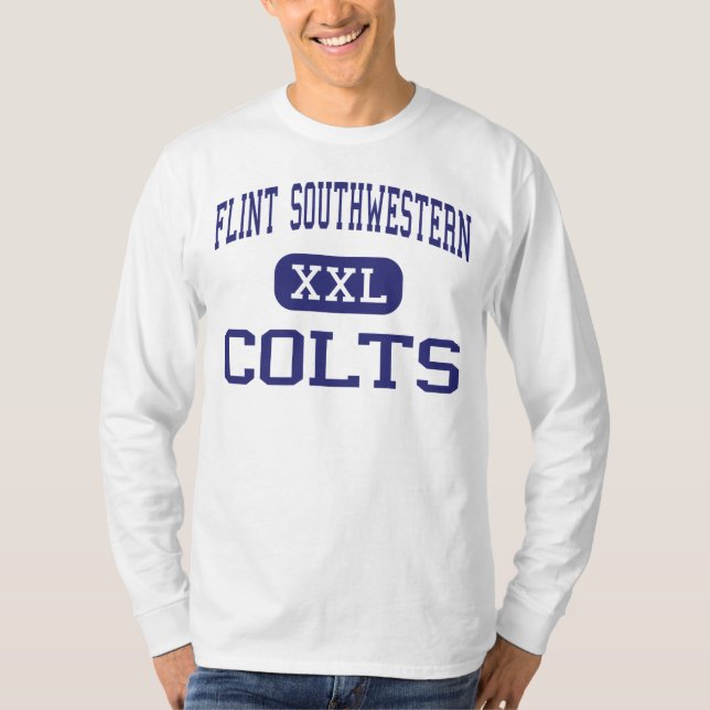 Flint Southwestern - Colts - High - Flint Michigan T-Shirt (Front)