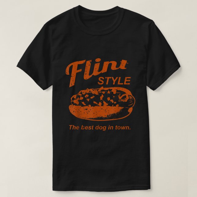 Flint Style Coney Hot Dog  T-Shirt (Design Front)
