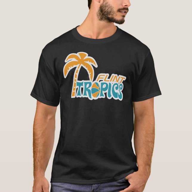 Flint Tropics Retro Essential T-Shirt (Front)