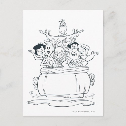 Flintstones Families1 Postcard