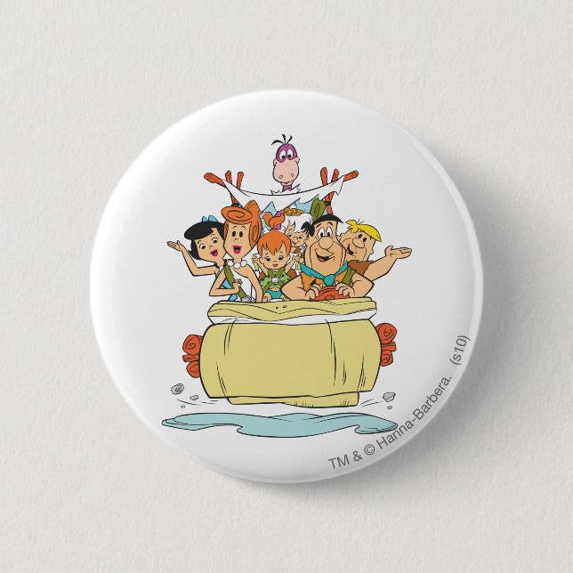 Flintstones Family Roadtrip Button (Front)