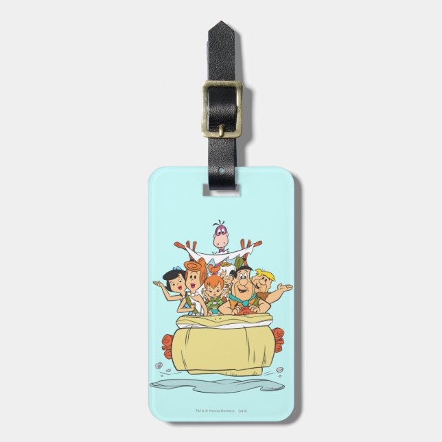 Flintstones Family Roadtrip Luggage Tag (Front Vertical)
