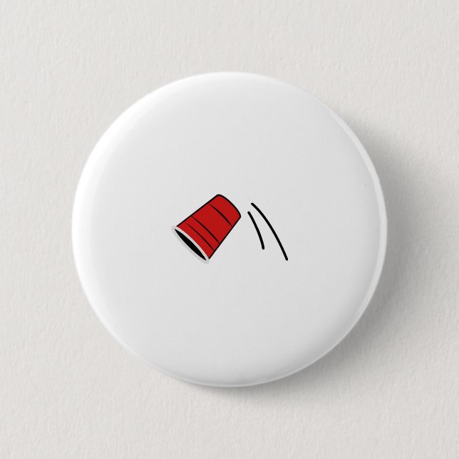 Flip Cup Drinking Games Humor Funny Button (Front)