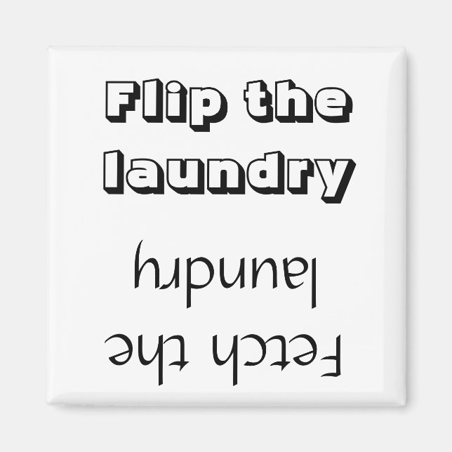 Flip/Fetch Laundry Reminder Magnet (Front)